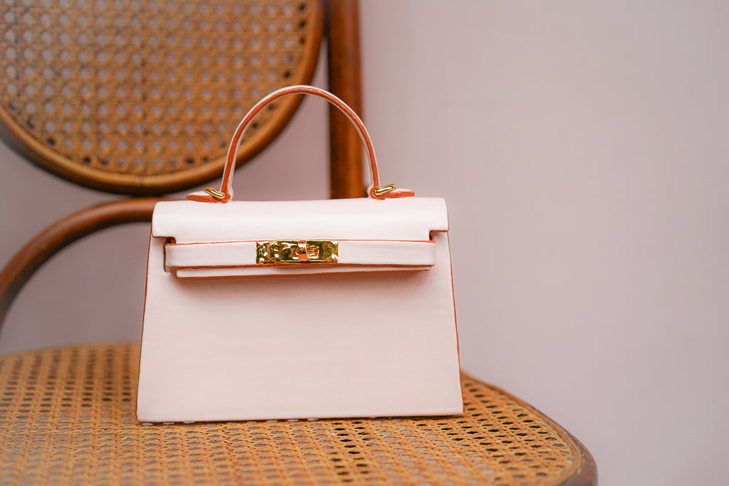 Mini ceramic Kelly bag