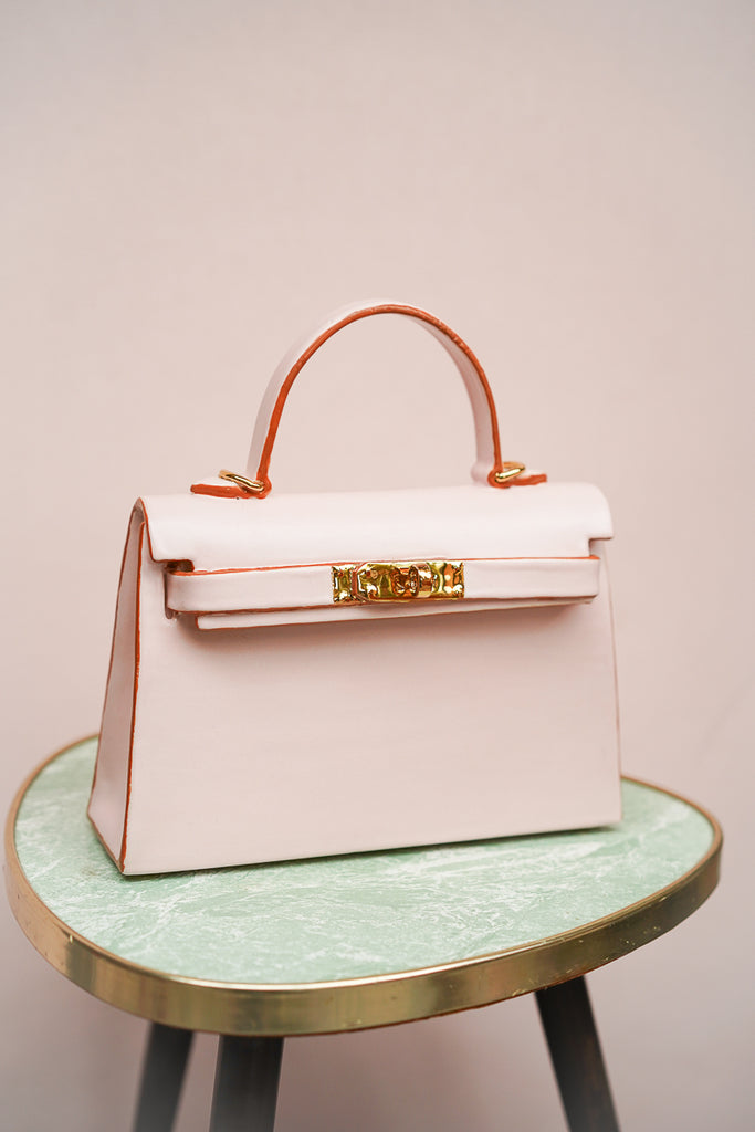 Mini ceramic Kelly bag