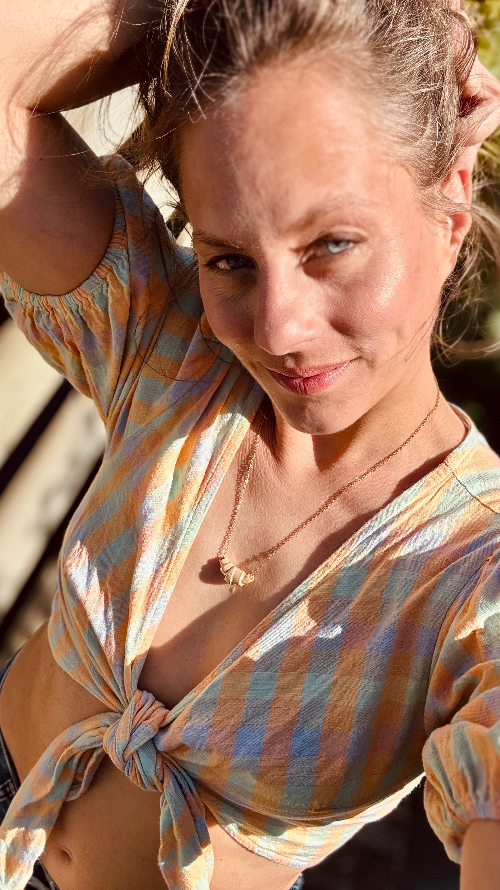 Croissant necklace soleil