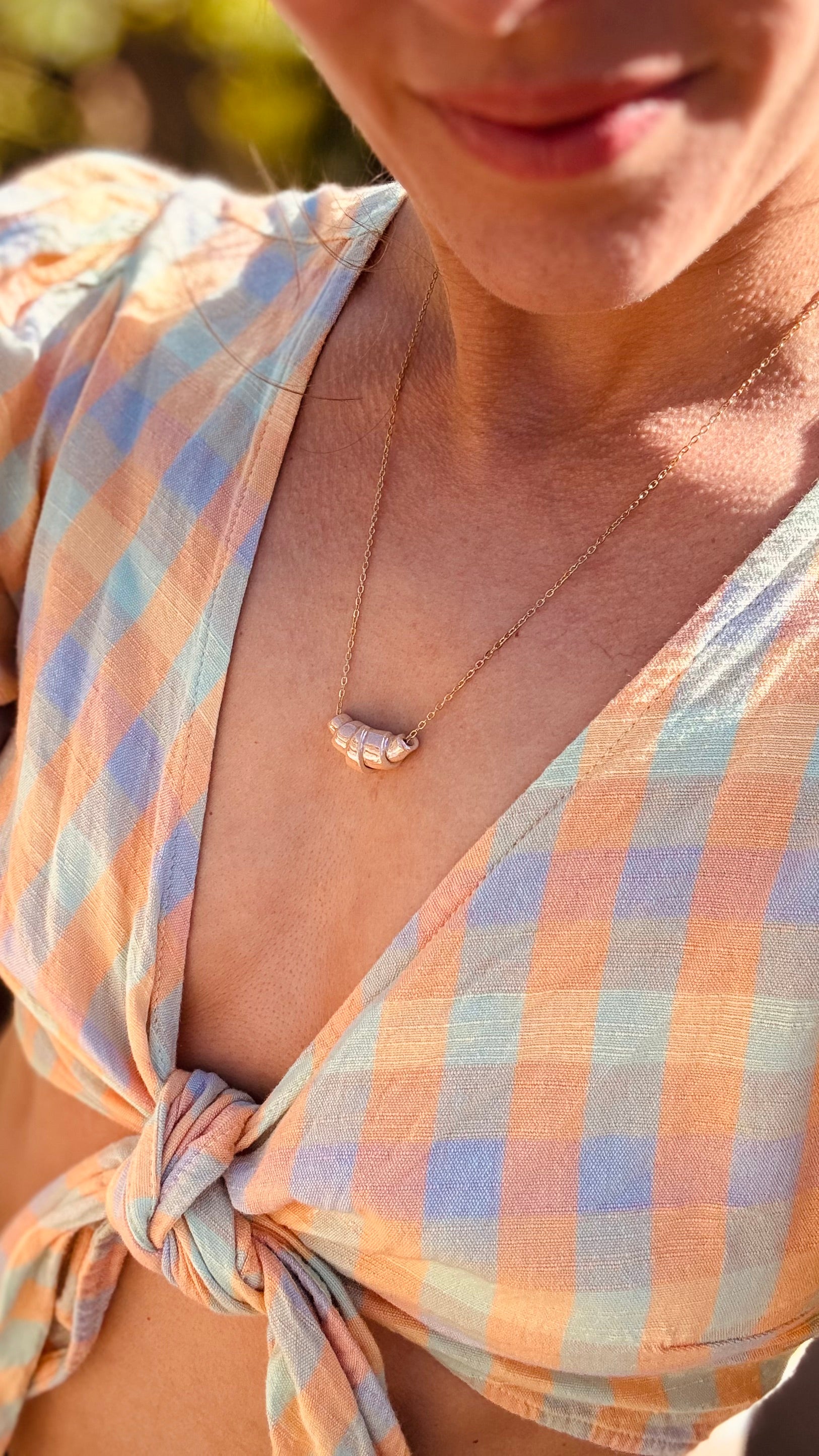 Croissant necklace soleil