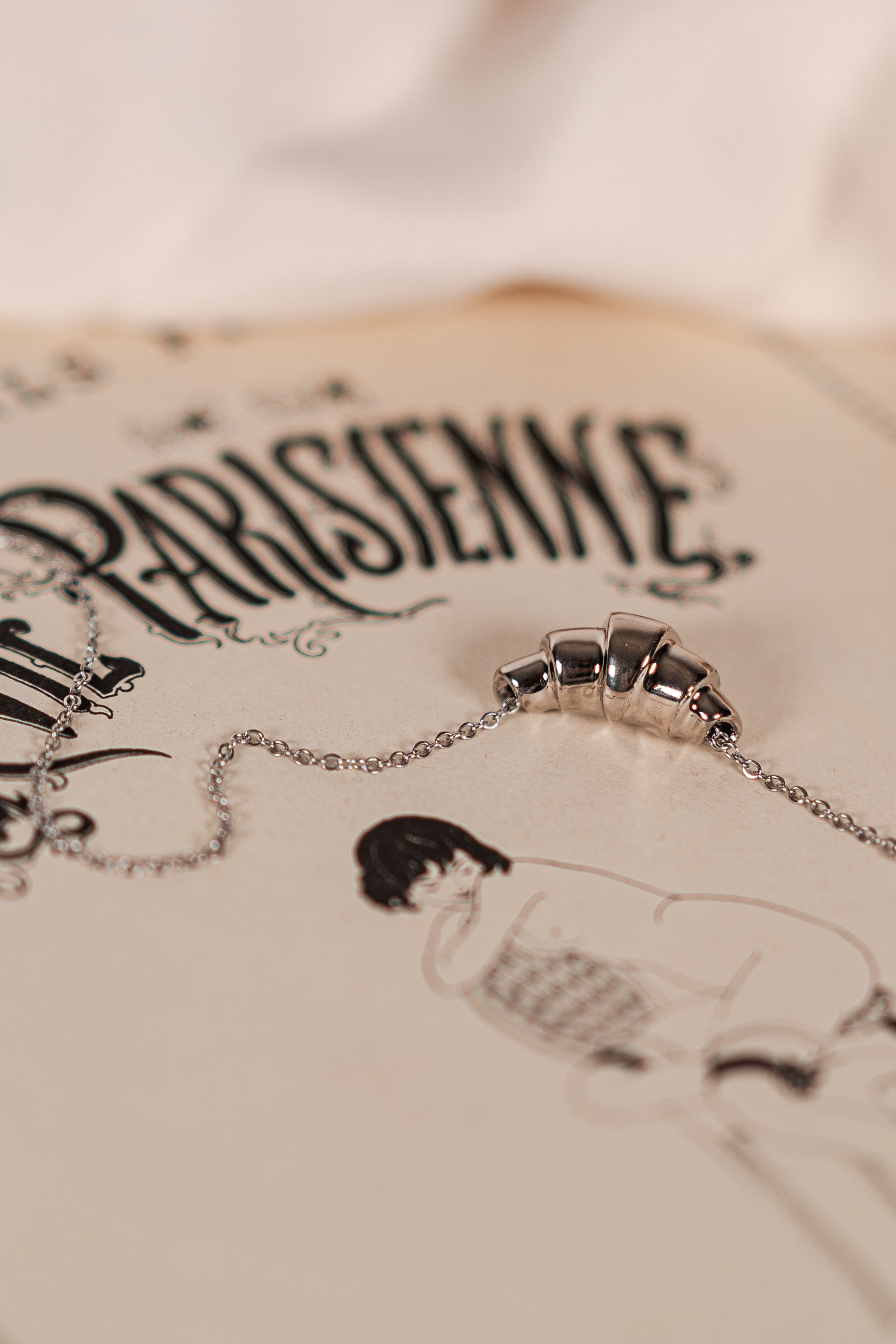 Croissant ketting chroom SALE